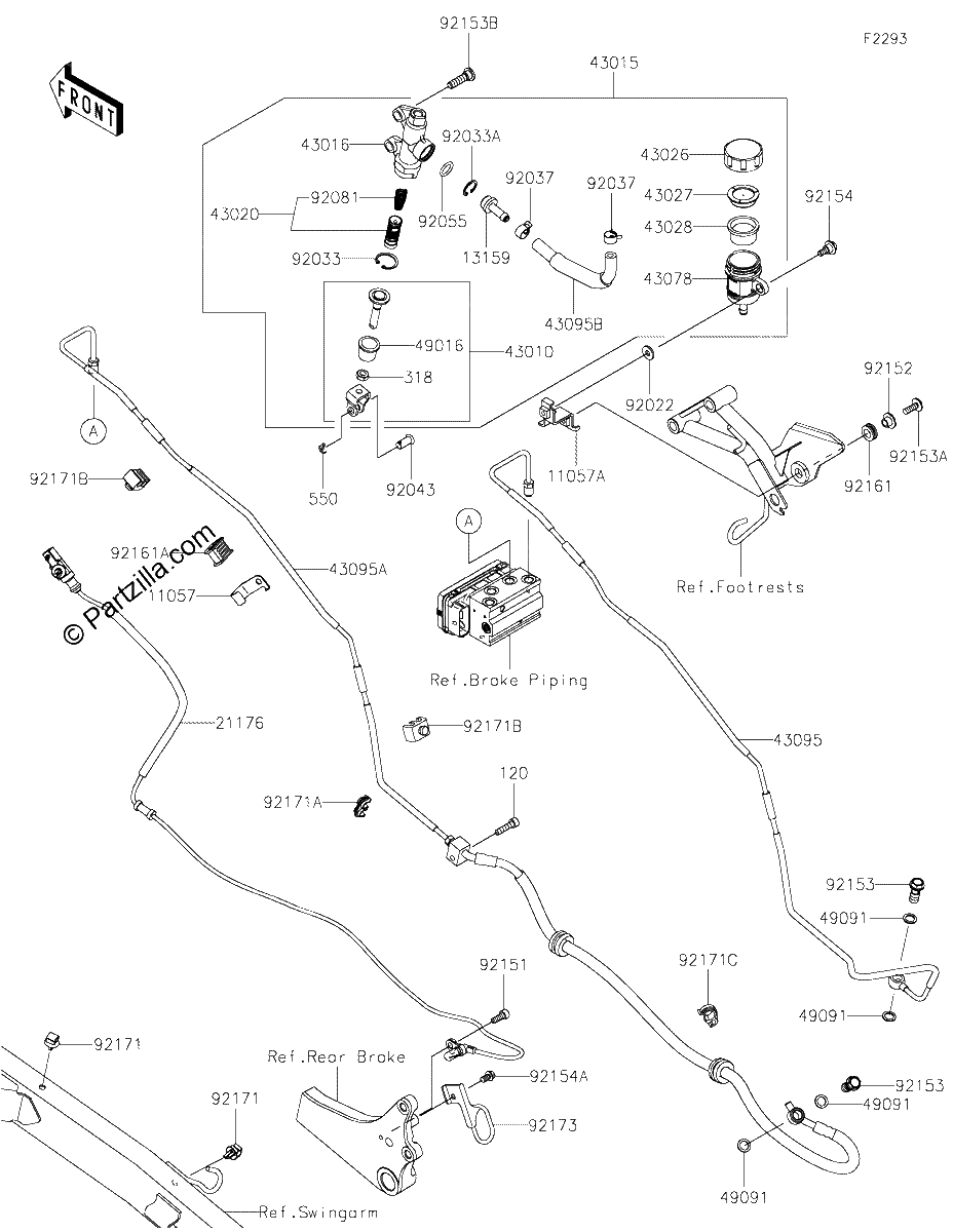 Diagrama de REAR MASTER CYLINDER