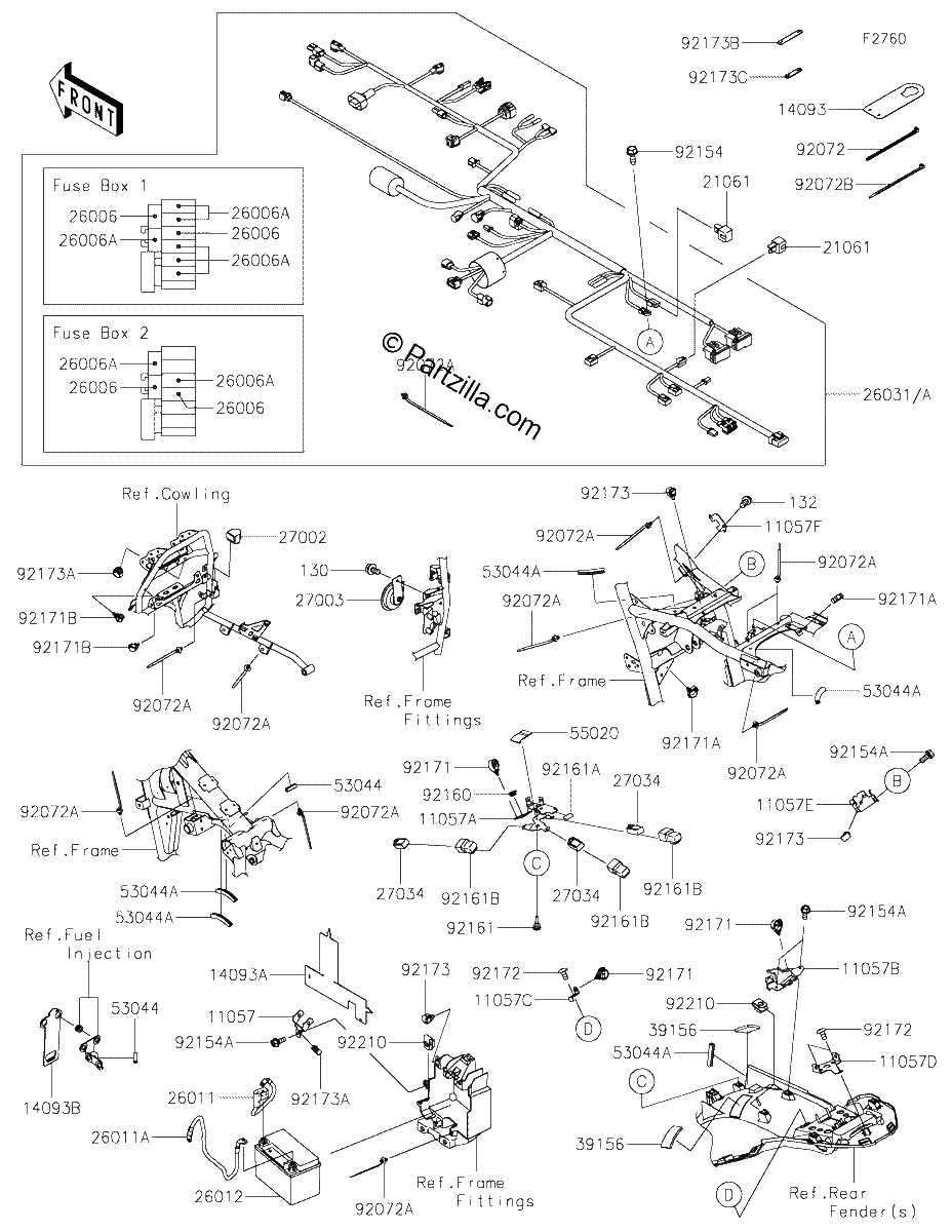 Diagrama de CHASSIS ELECTRICAL EQUIPMENT