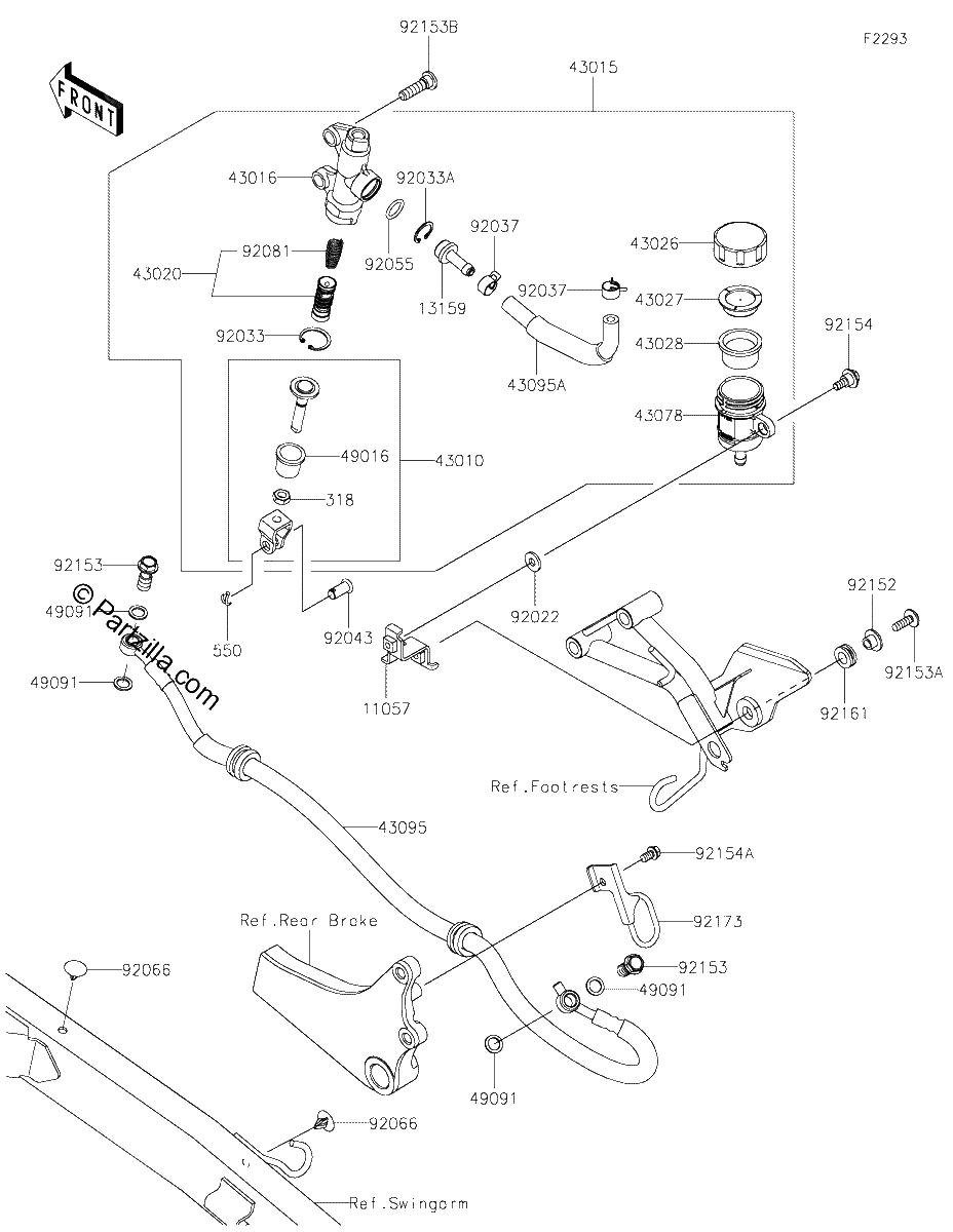 Diagrama de REAR MASTER CYLINDER