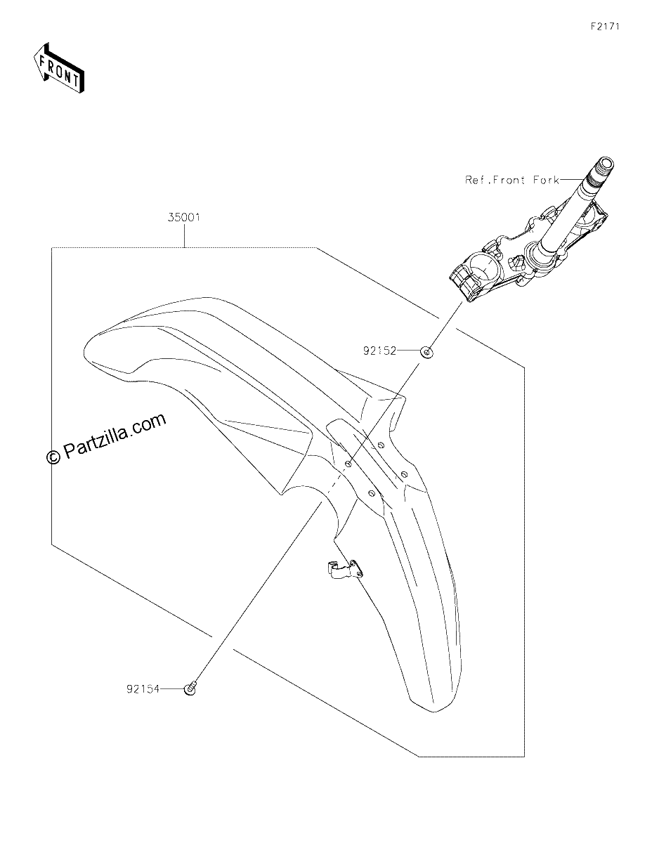 Diagrama de FRONT FENDER S