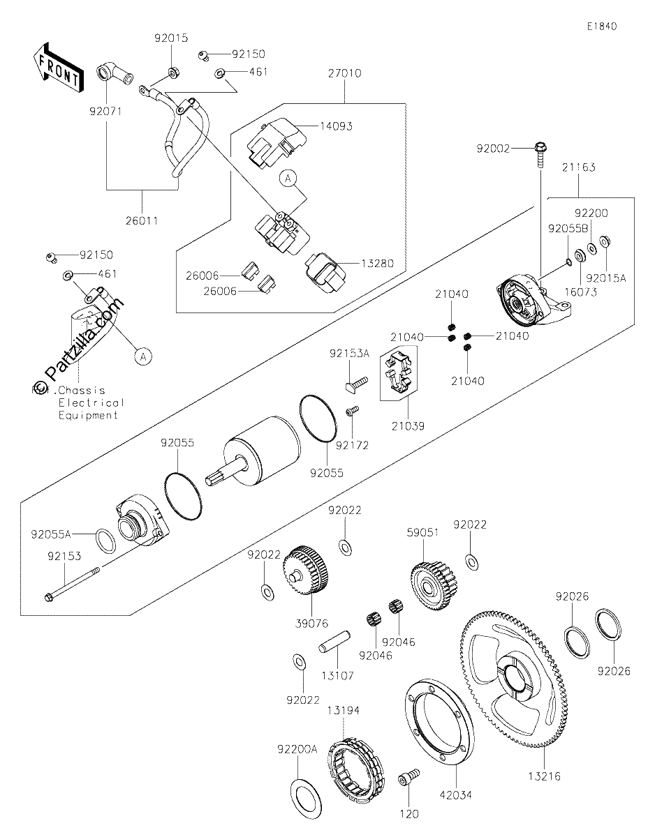Diagrama de STARTER MOTOR