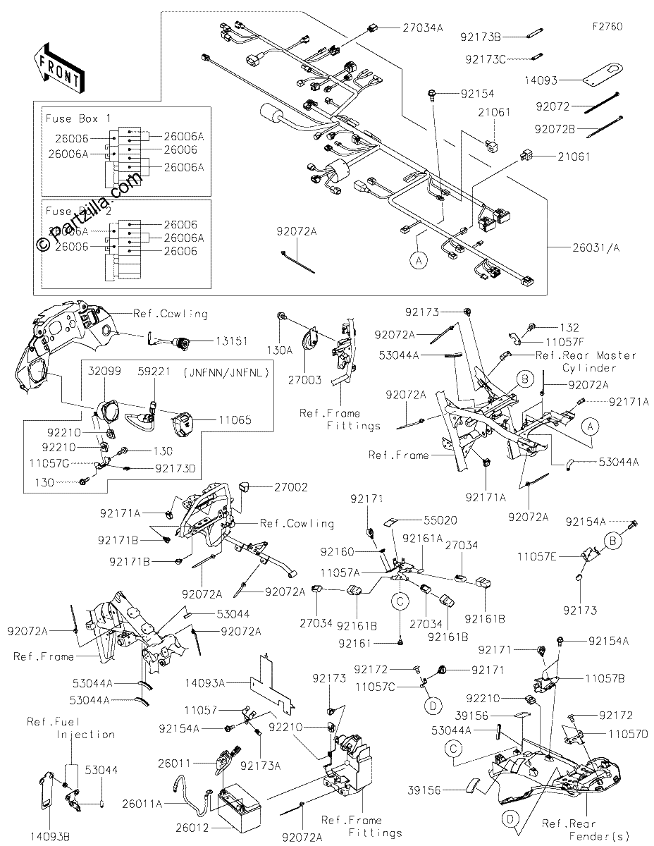 Diagrama de CHASSIS ELECTRICAL EQUIPMENT