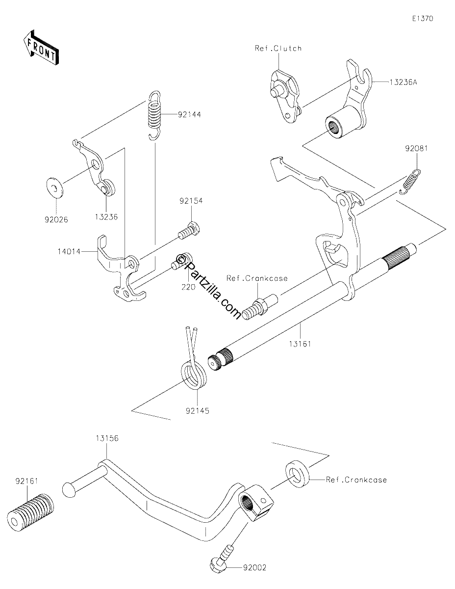 Diagrama de GEAR CHANGE MECHANISM