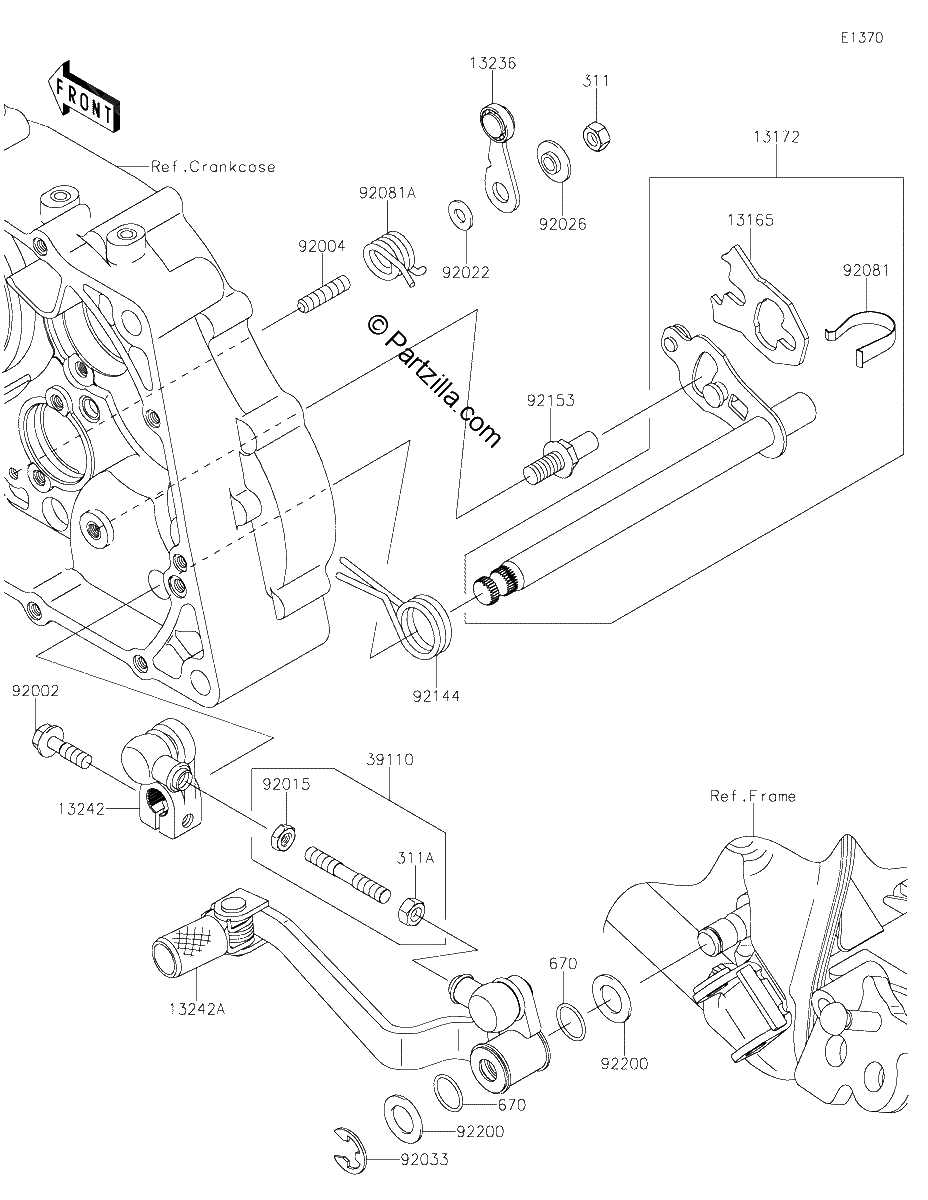 Diagrama de GEAR CHANGE MECHANISM
