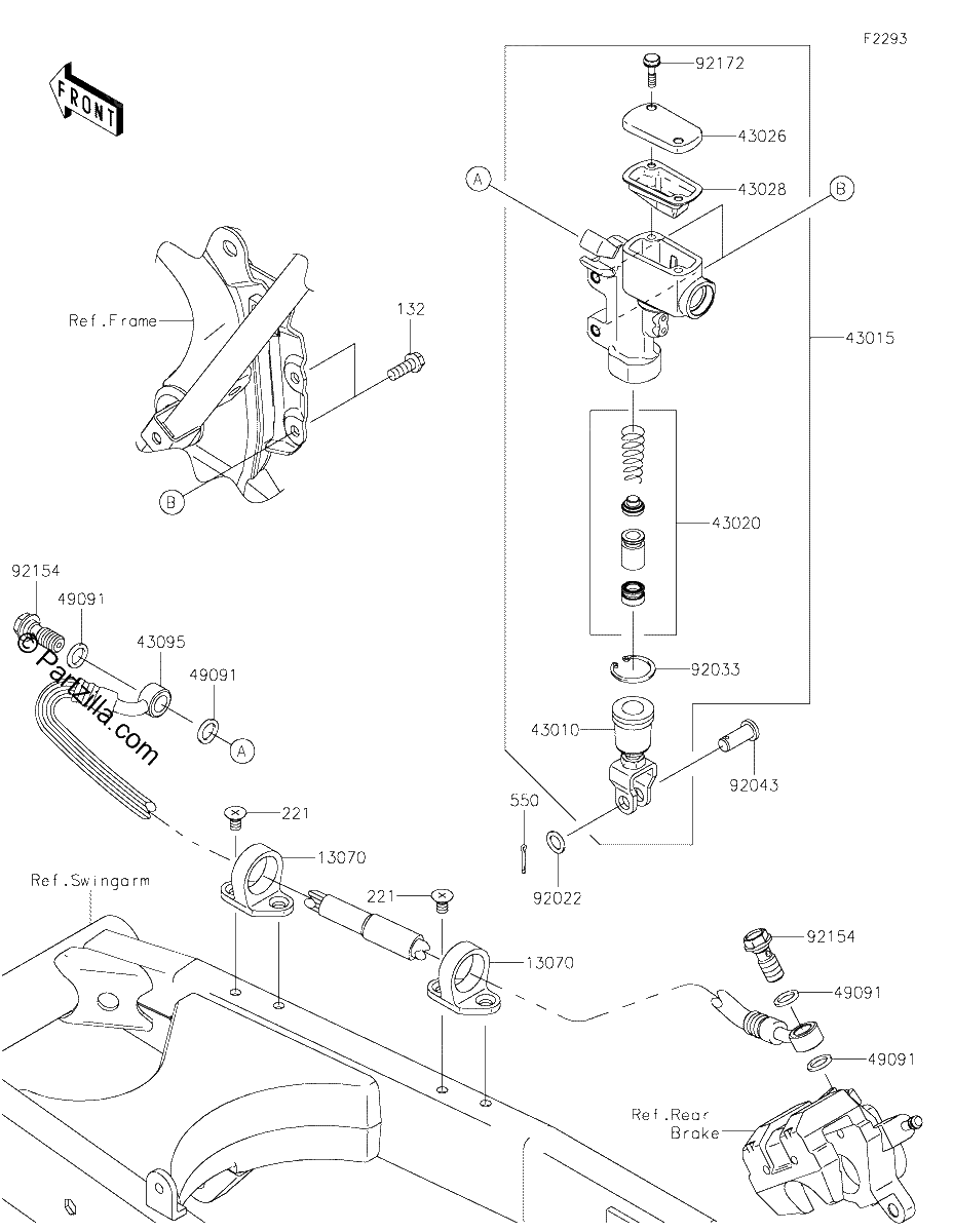 Diagrama de REAR MASTER CYLINDER