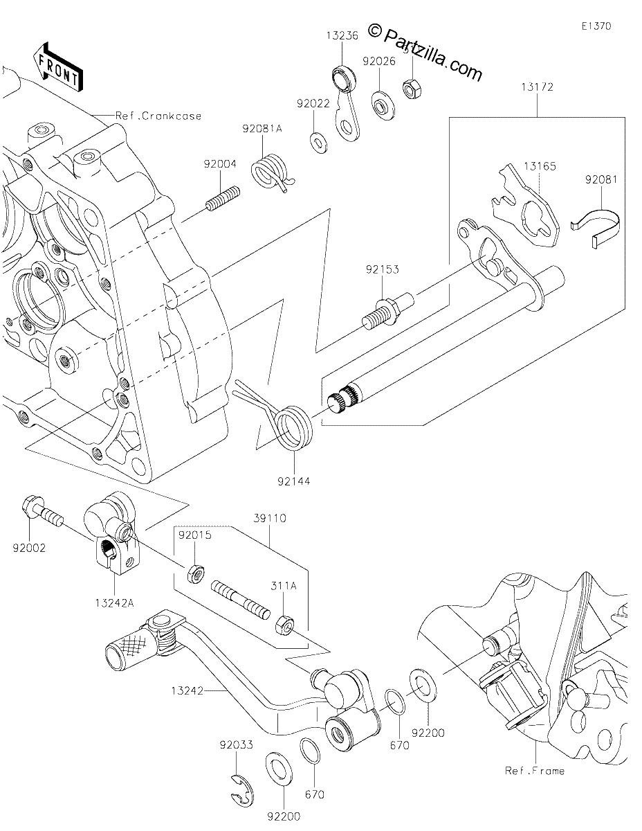 Diagrama de GEAR CHANGE MECHANISM