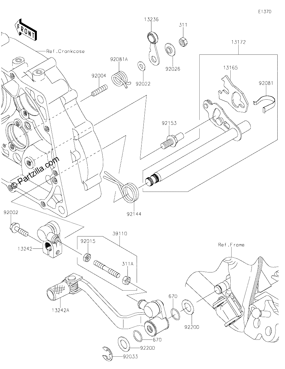 Diagrama de GEAR CHANGE MECHANISM