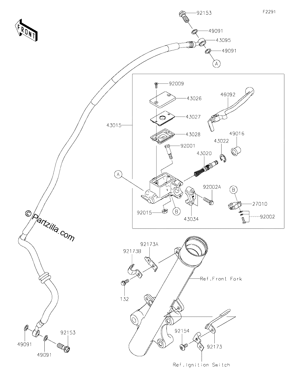 Diagrama de FRONT MASTER CYLINDER