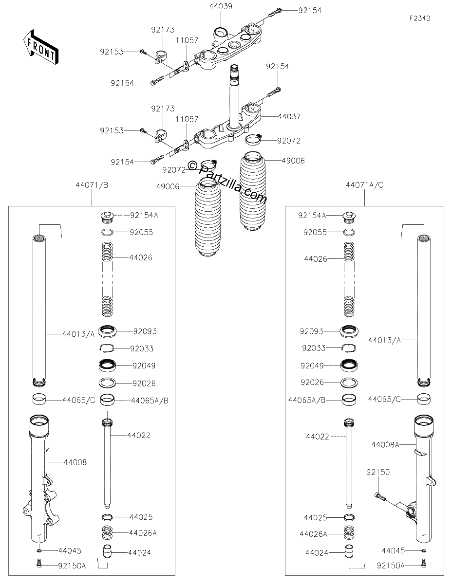 Diagrama de FRONT FORK
