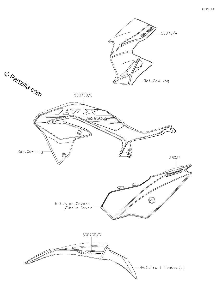 Diagrama de DECALS U O GREEN CA US