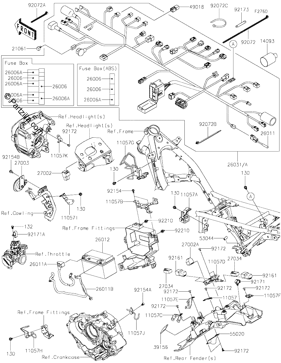 Diagrama de CHASSIS ELECTRICAL EQUIPMENT