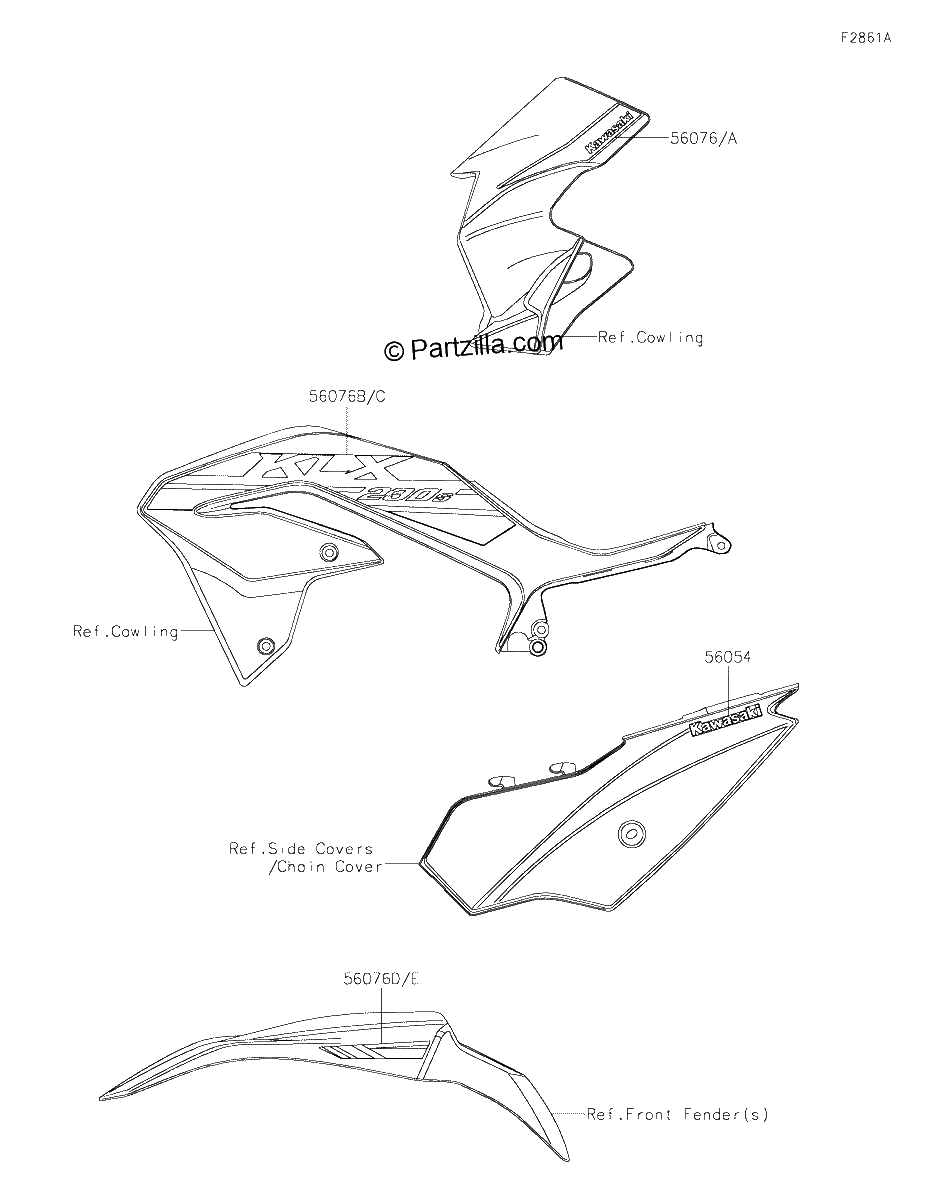 Diagrama de DECALS U O GREEN CA US