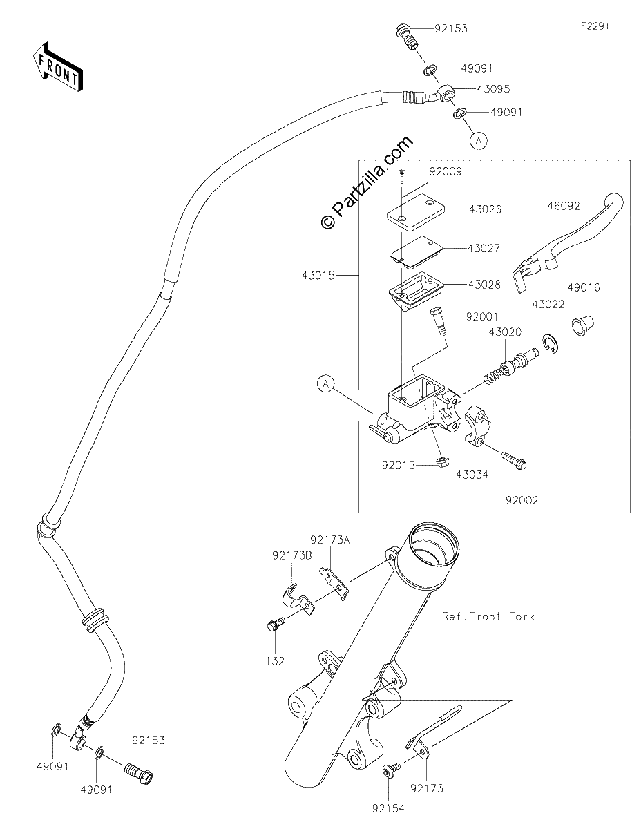 Diagrama de FRONT MASTER CYLINDER