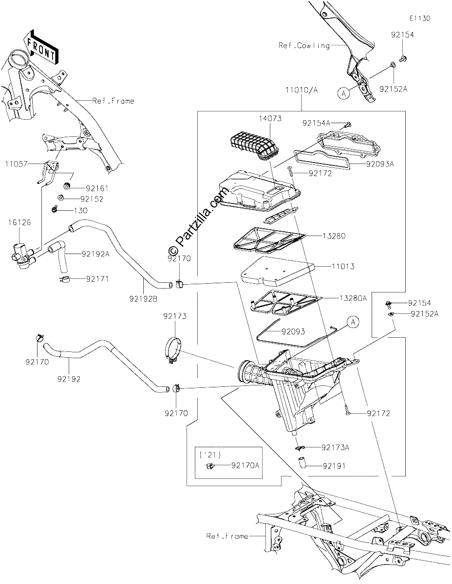Diagrama de AIR CLEANER