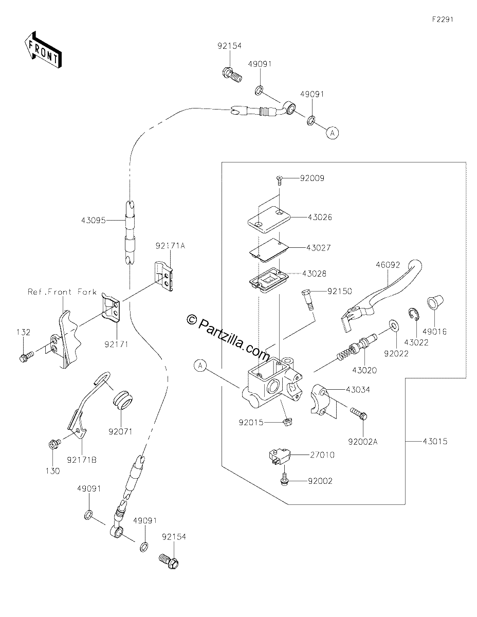 Diagrama de FRONT MASTER CYLINDER