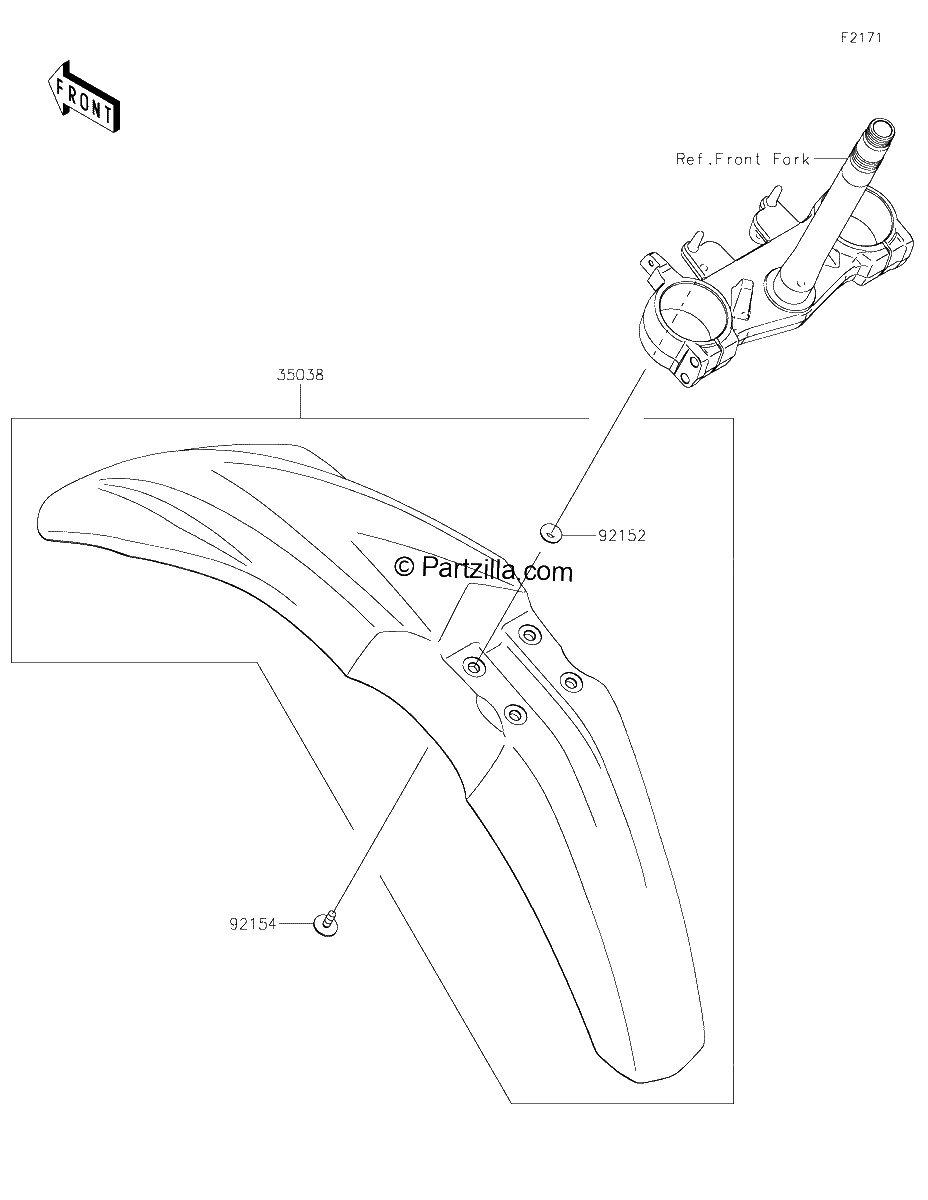 Diagrama de FRONT FENDER S
