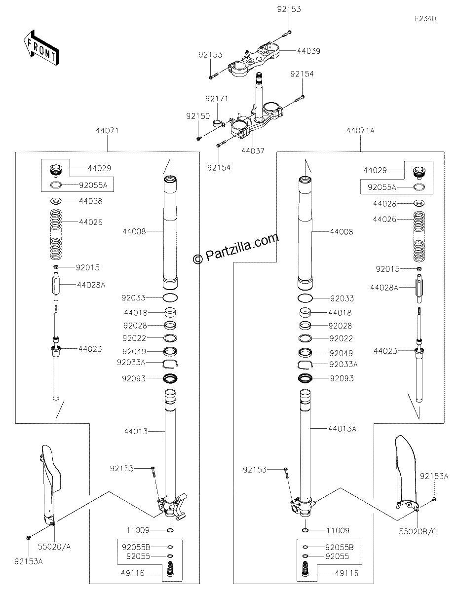 Diagrama de FRONT FORK