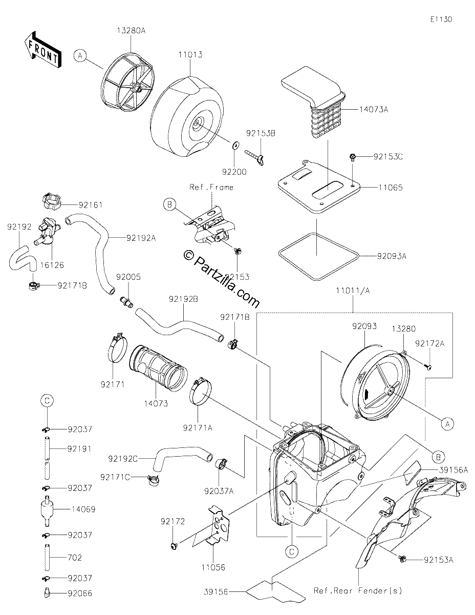 Diagrama de AIR CLEANER