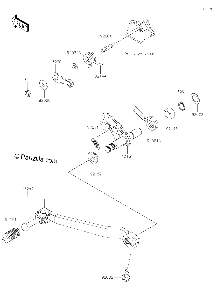 Diagrama de GEAR CHANGE MECHANISM