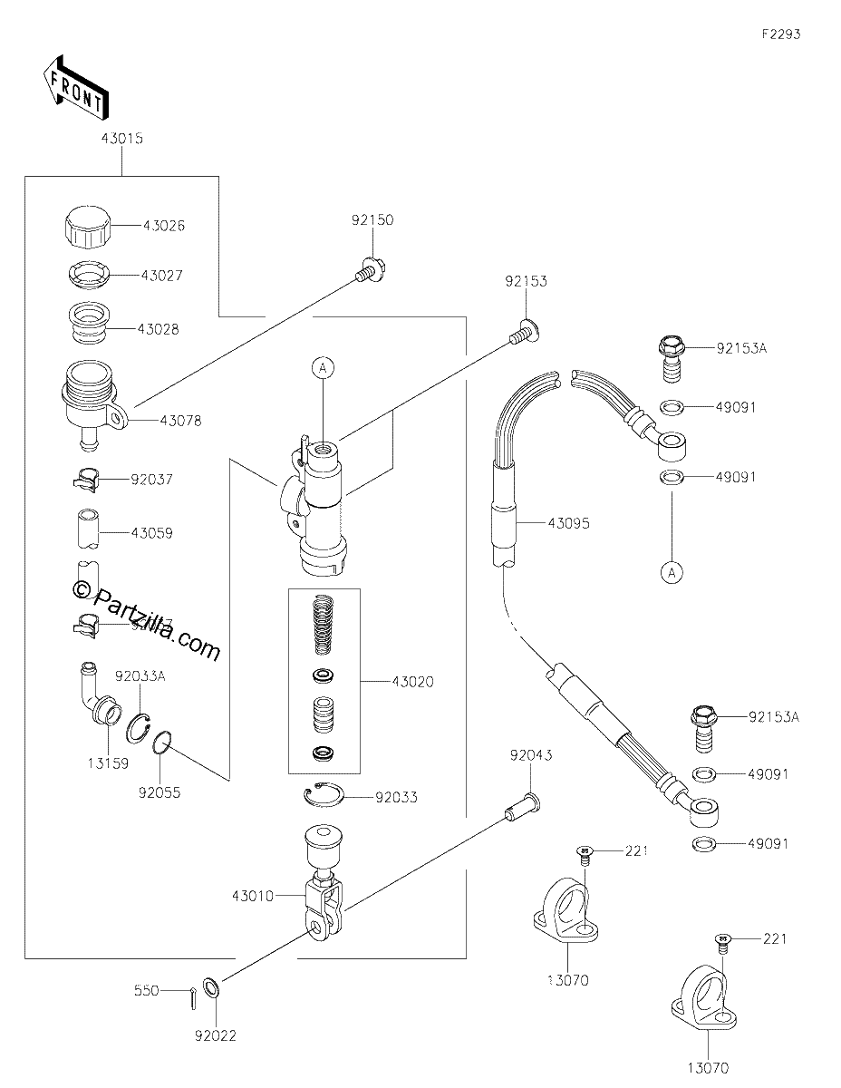 Diagrama de REAR MASTER CYLINDER
