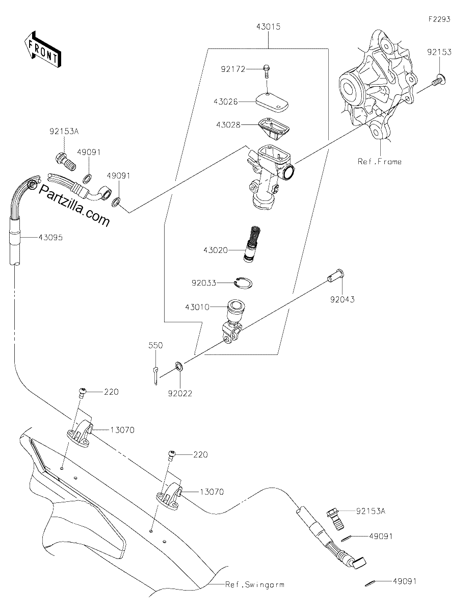 Diagrama de REAR MASTER CYLINDER