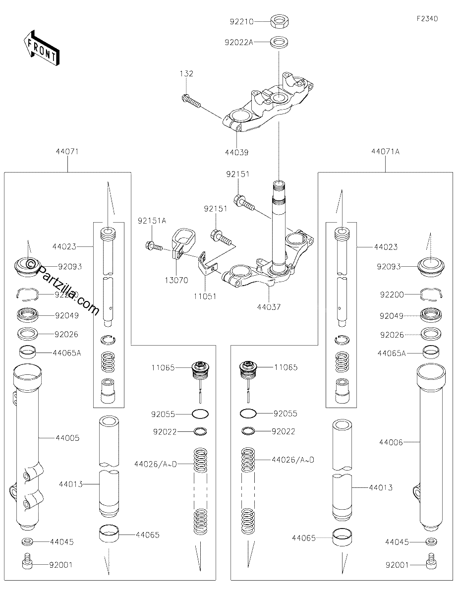 Diagrama de FRONT FORK