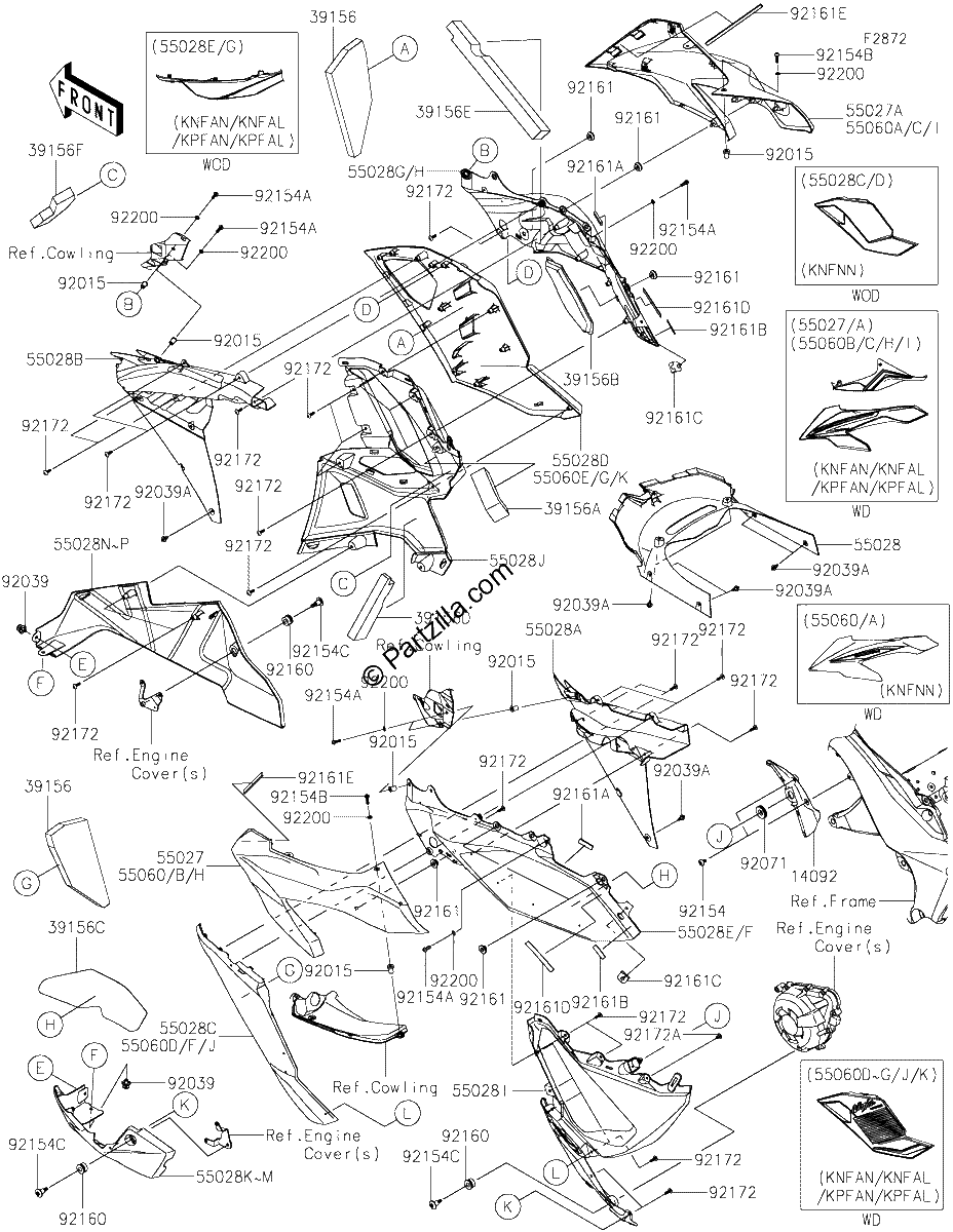 Diagrama de COWLING LOWERS KNFNN KPFAL