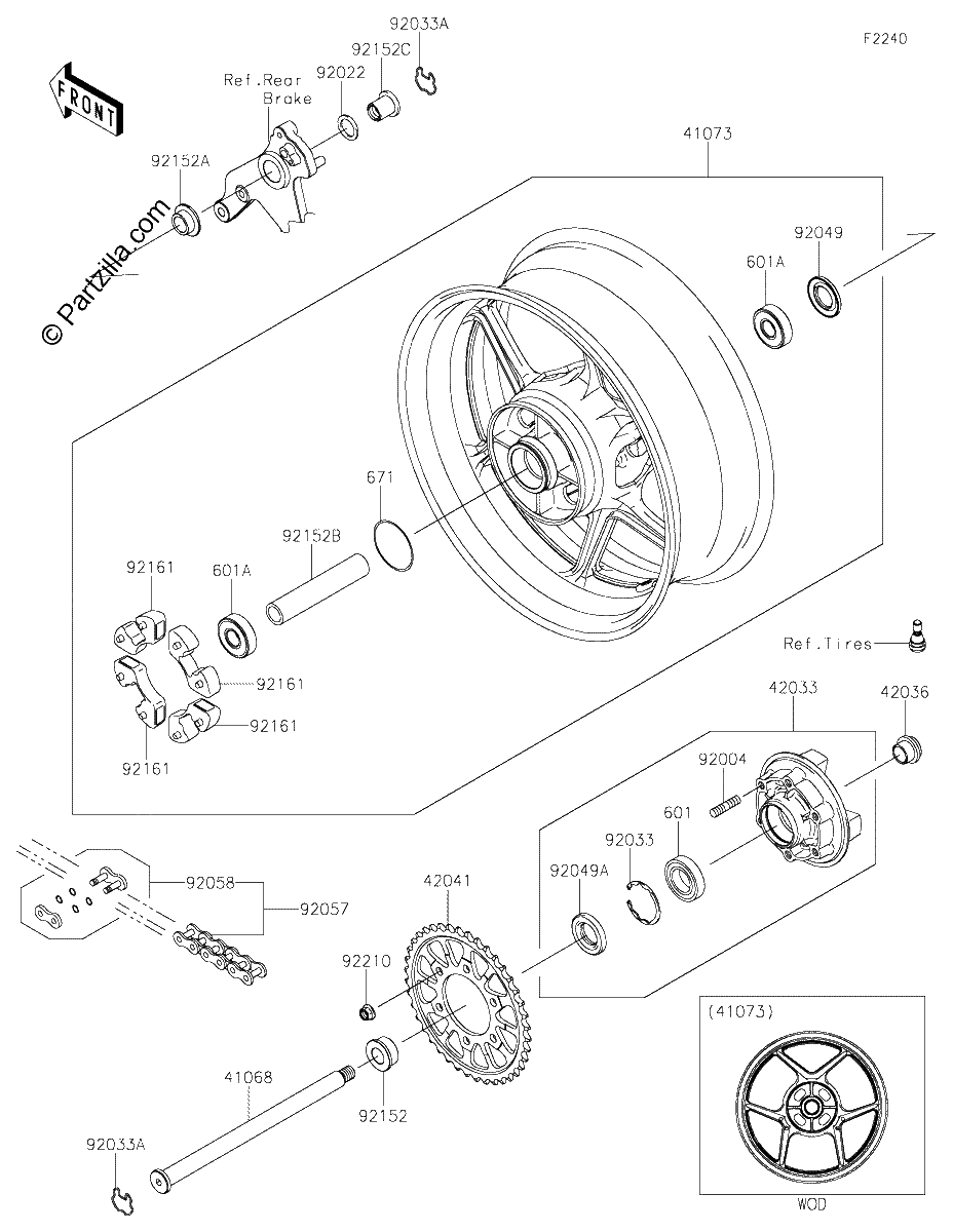 Diagrama de REAR WHEEL CHAIN