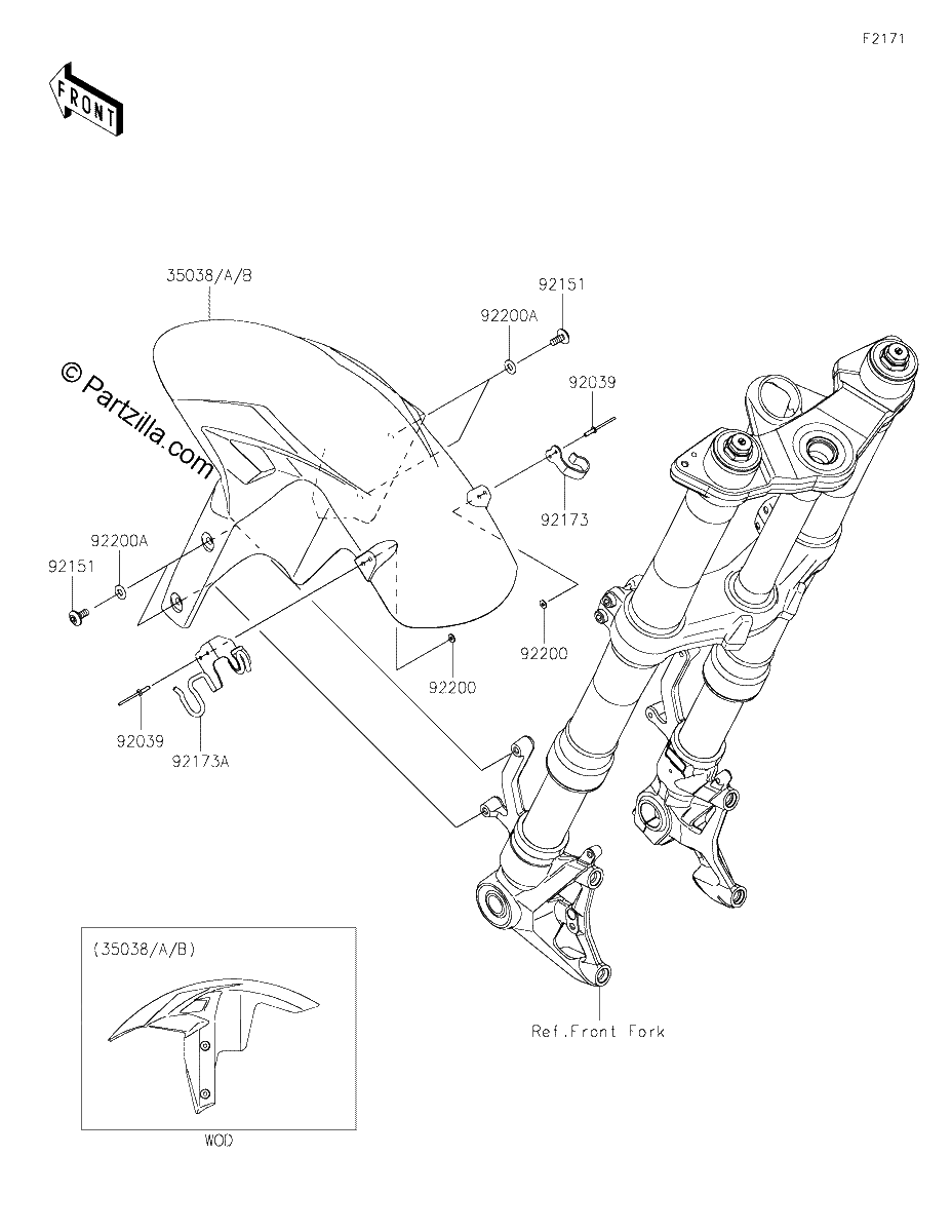 Diagrama de FRONT FENDER S