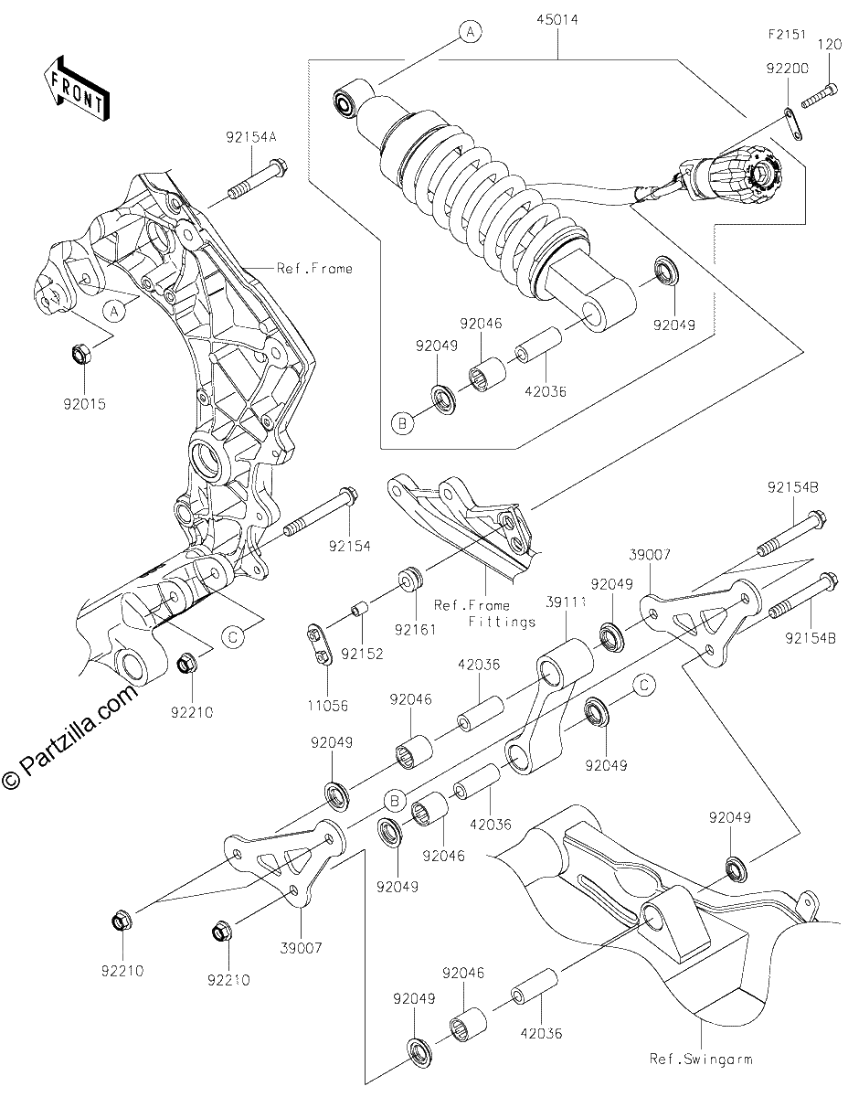 Diagrama de SUSPENSION SHOCK ABSORBER