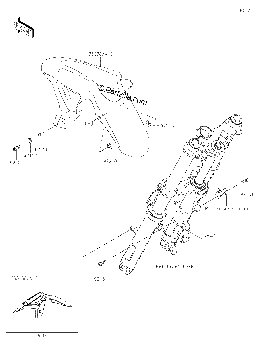 Diagrama de FRONT FENDER S