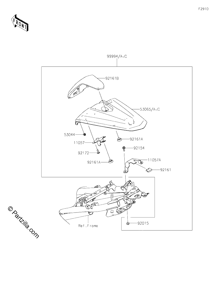 Diagrama de ACCESSORY PILLION SEAT COVER