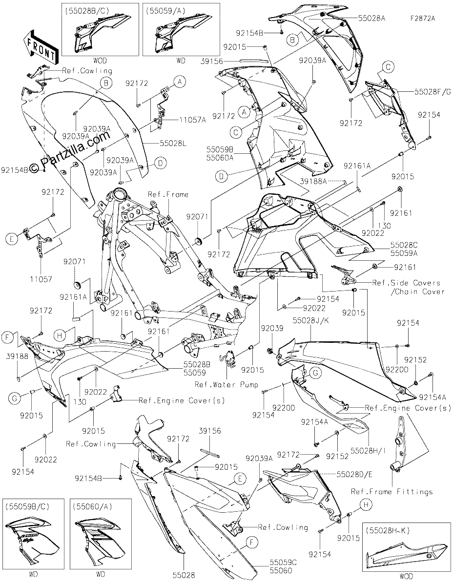 Diagrama de COWLING LOWERS GNFAN GNFAL