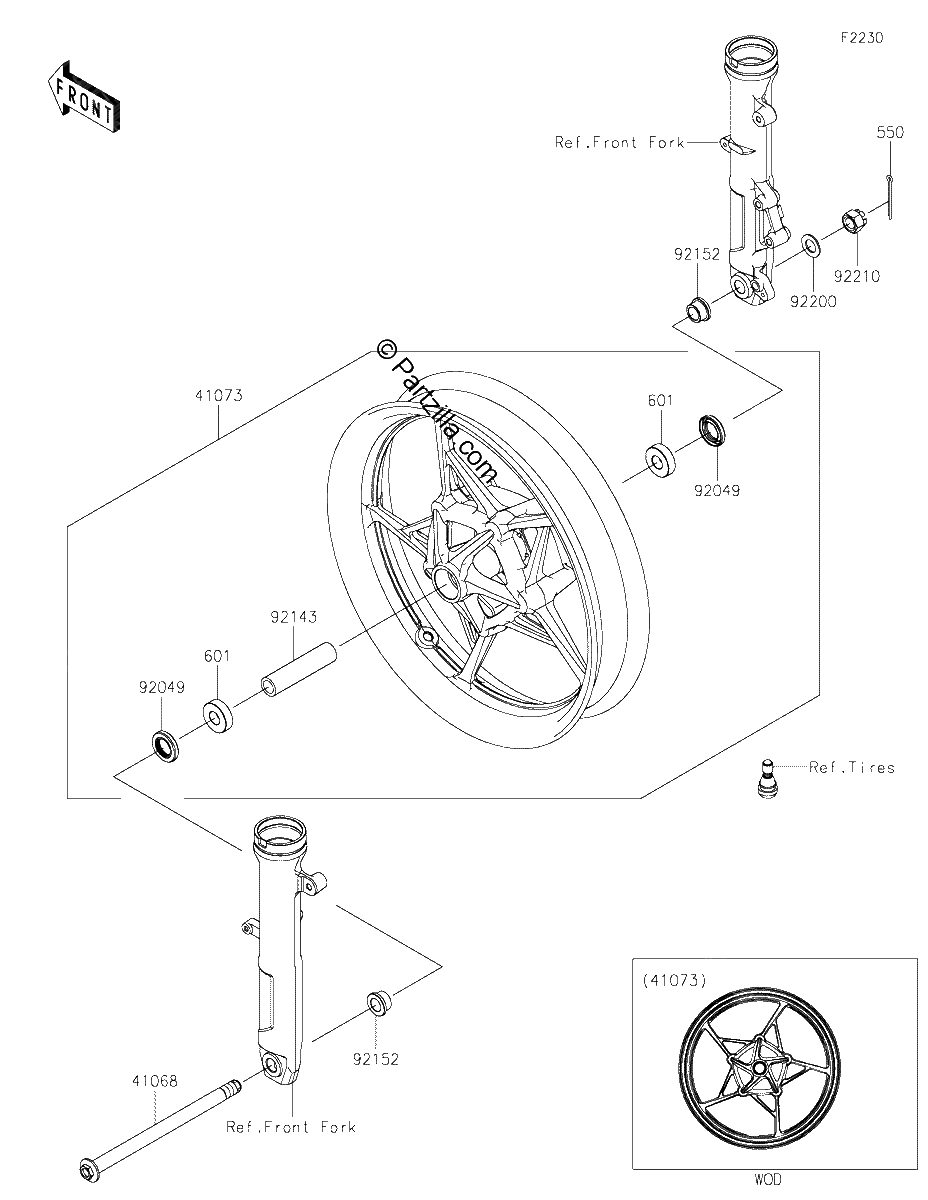 Diagrama de FRONT WHEEL