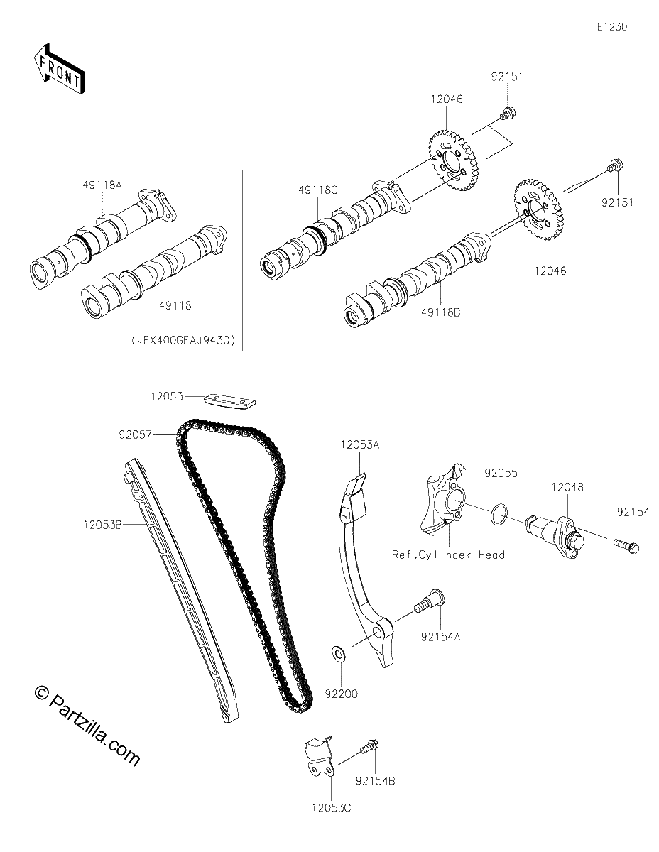 Diagrama de CAMSHAFT S TENSIONER