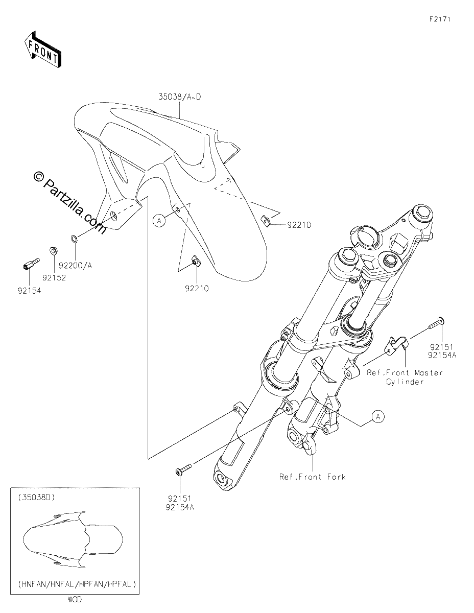 Diagrama de FRONT FENDER S