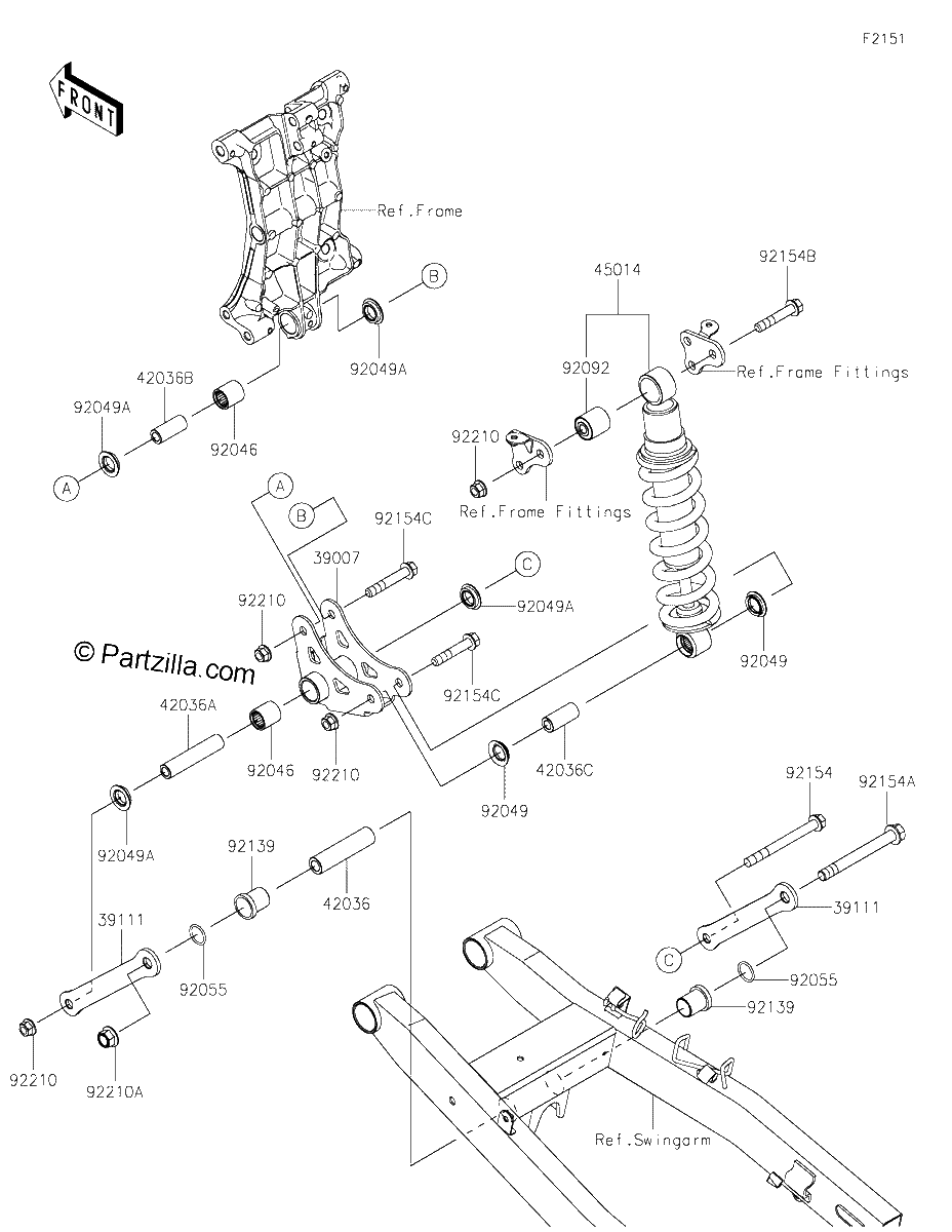 Diagrama de SUSPENSION SHOCK ABSORBER