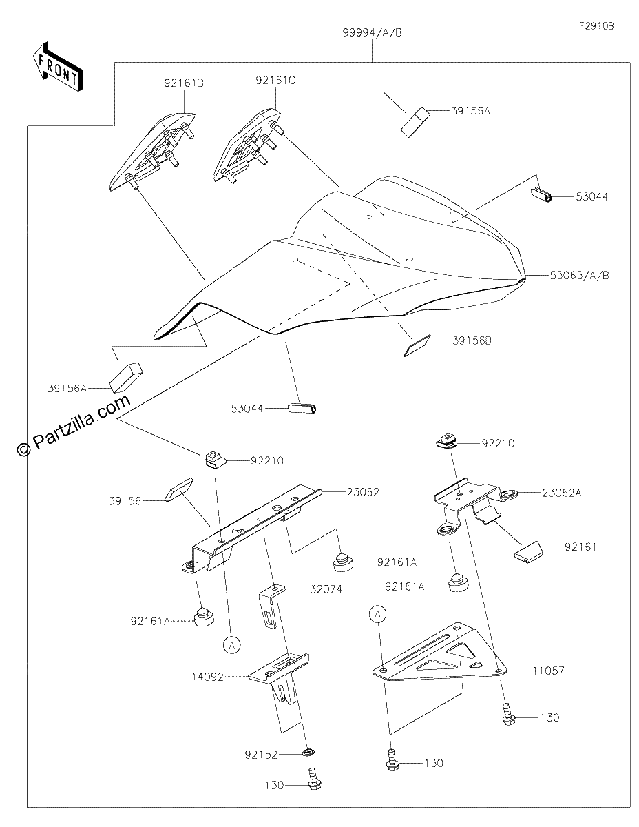 Diagrama de ACCESSORY PILLION SEAT COVER