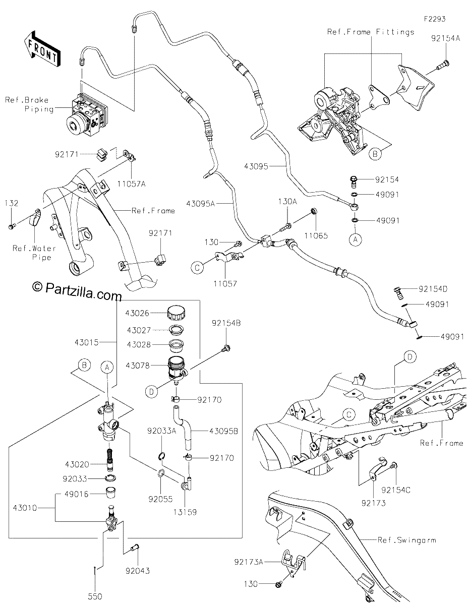 Diagrama de REAR MASTER CYLINDER