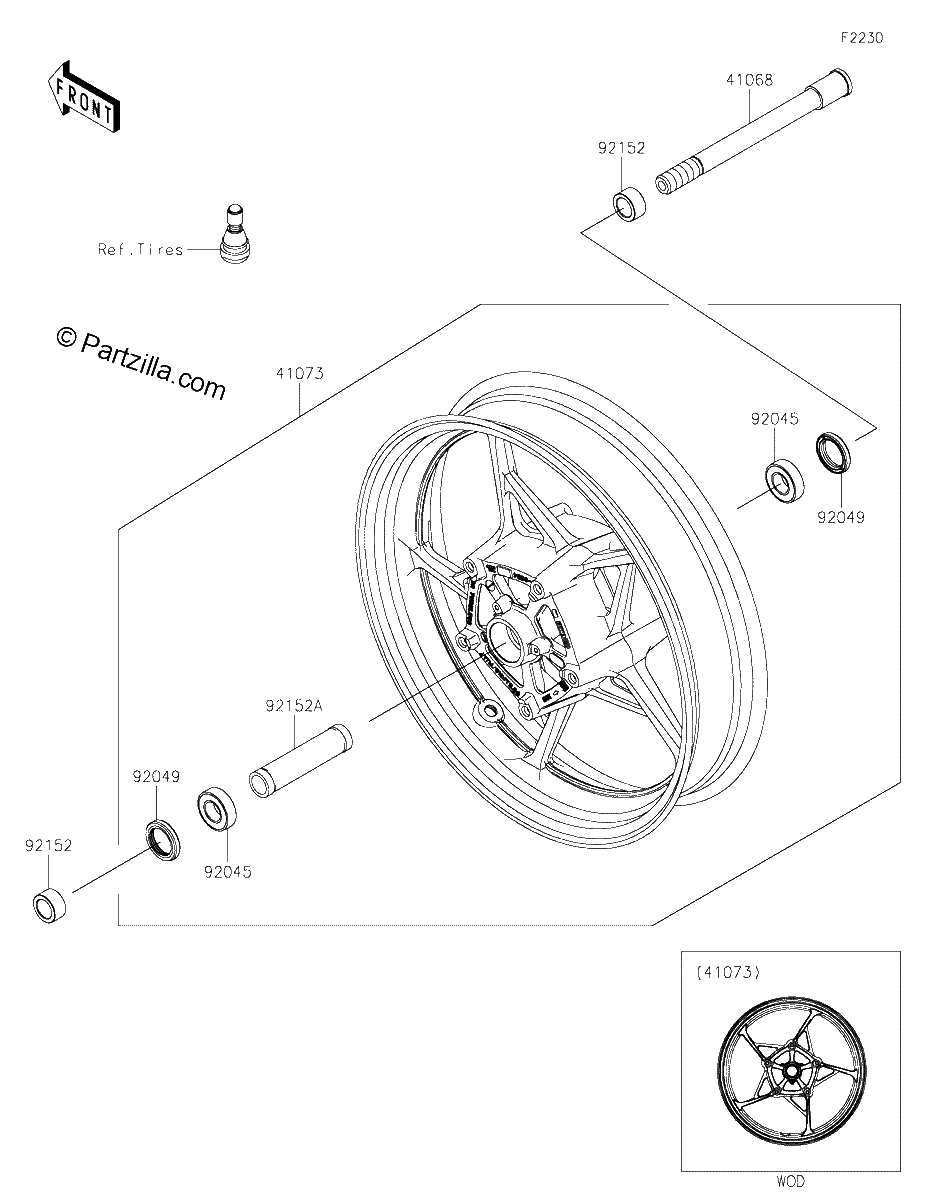 Diagrama de FRONT WHEEL