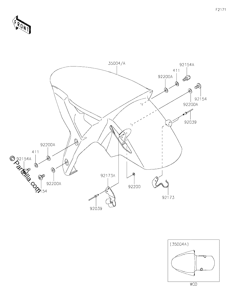 Diagrama de FRONT FENDER S