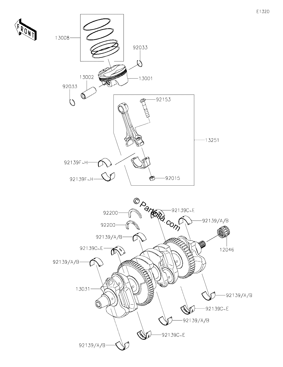 Diagrama de CRANKSHAFT PISTON S