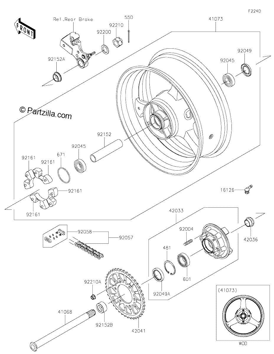 Diagrama de REAR WHEEL CHAIN