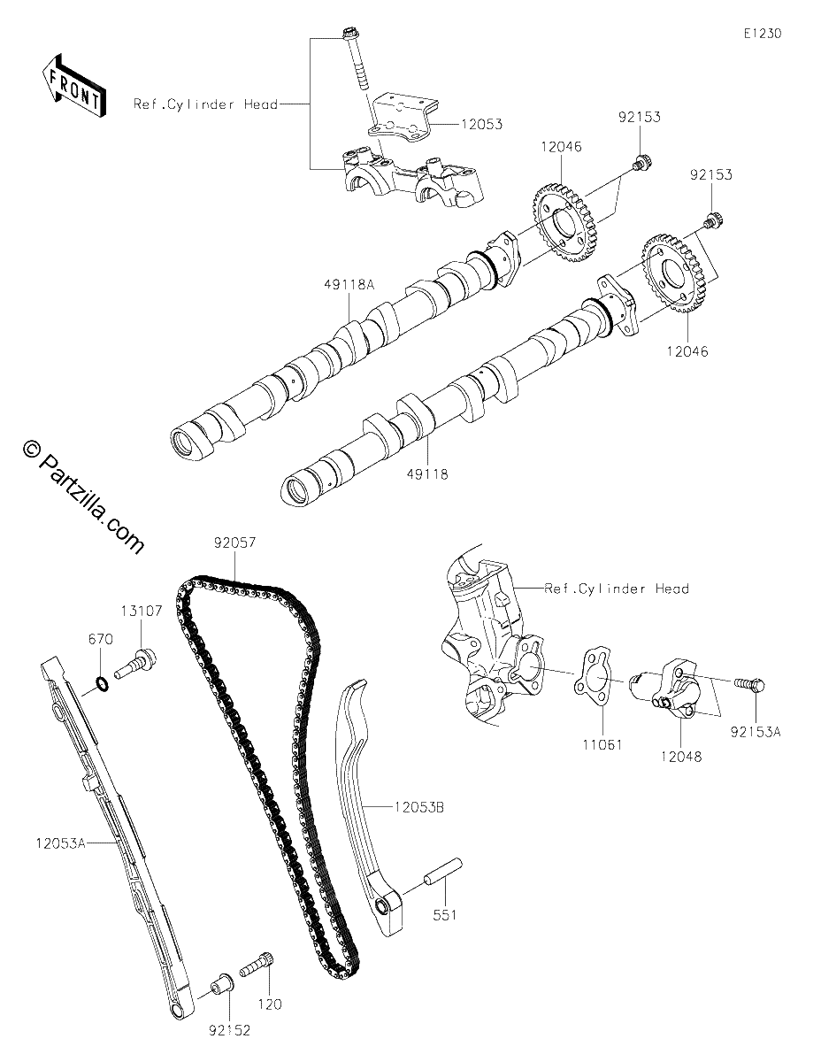 Diagrama de CAMSHAFT S TENSIONER