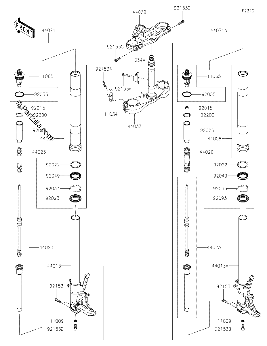 Diagrama de FRONT FORK