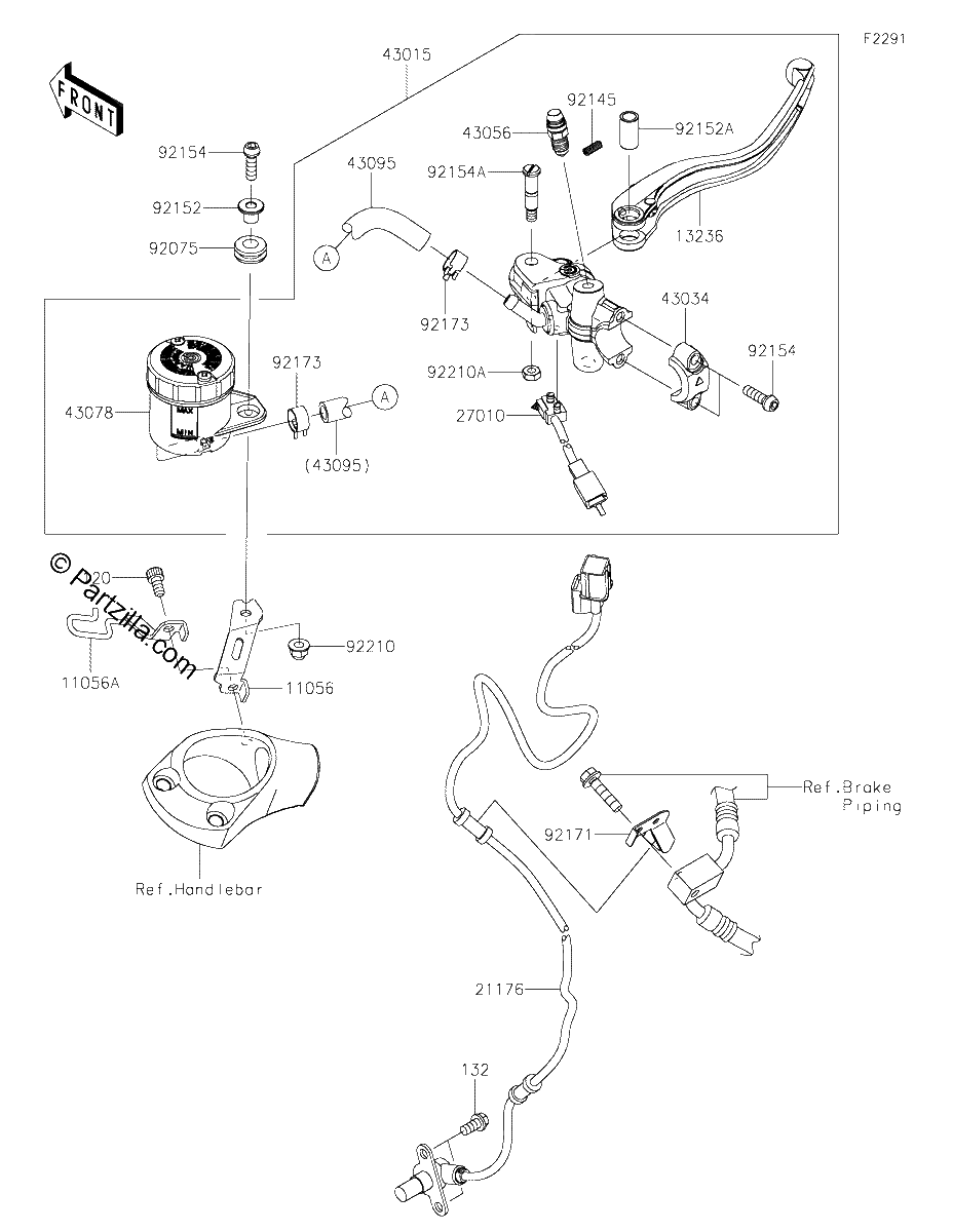 Diagrama de FRONT MASTER CYLINDER