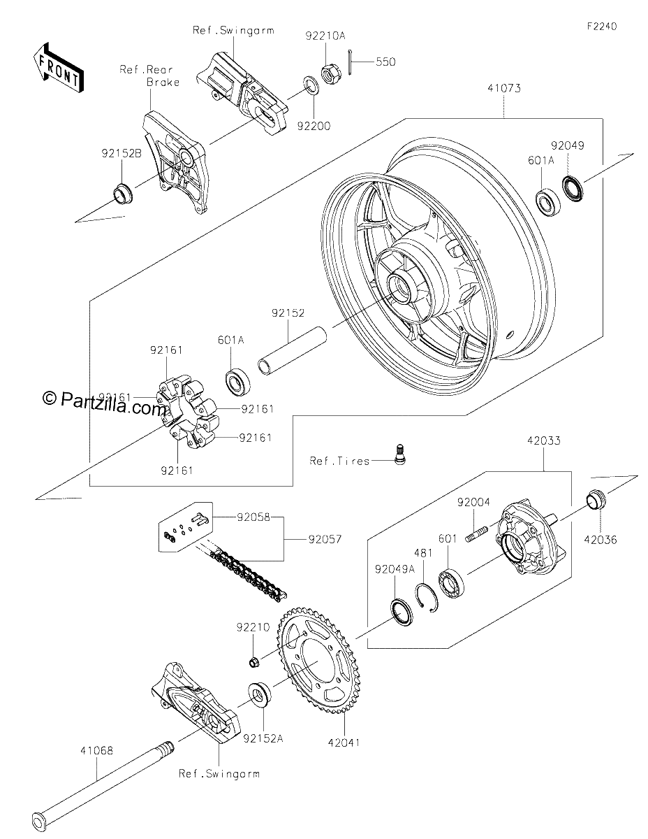 Diagrama de REAR WHEEL CHAIN