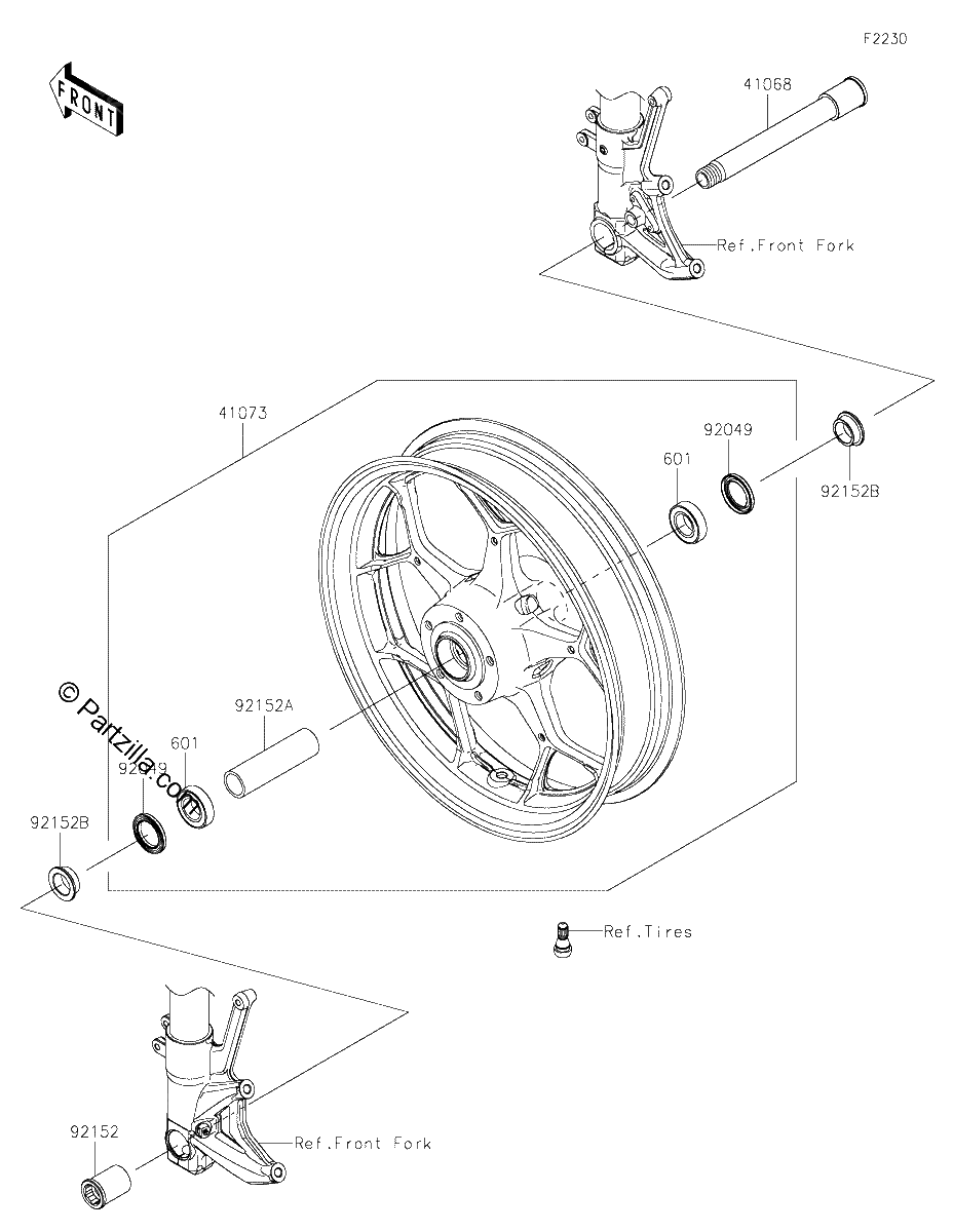 Diagrama de FRONT WHEEL