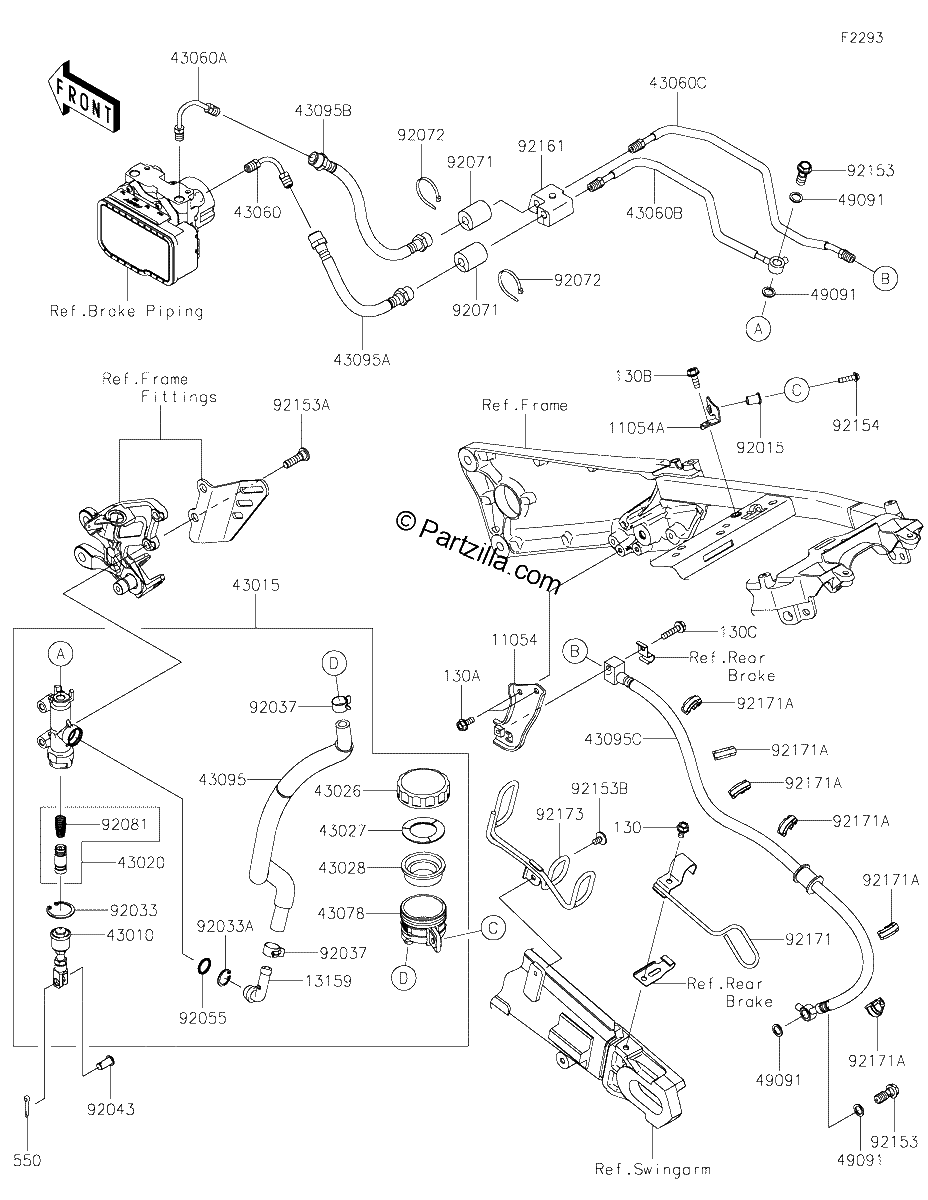 Diagrama de REAR MASTER CYLINDER
