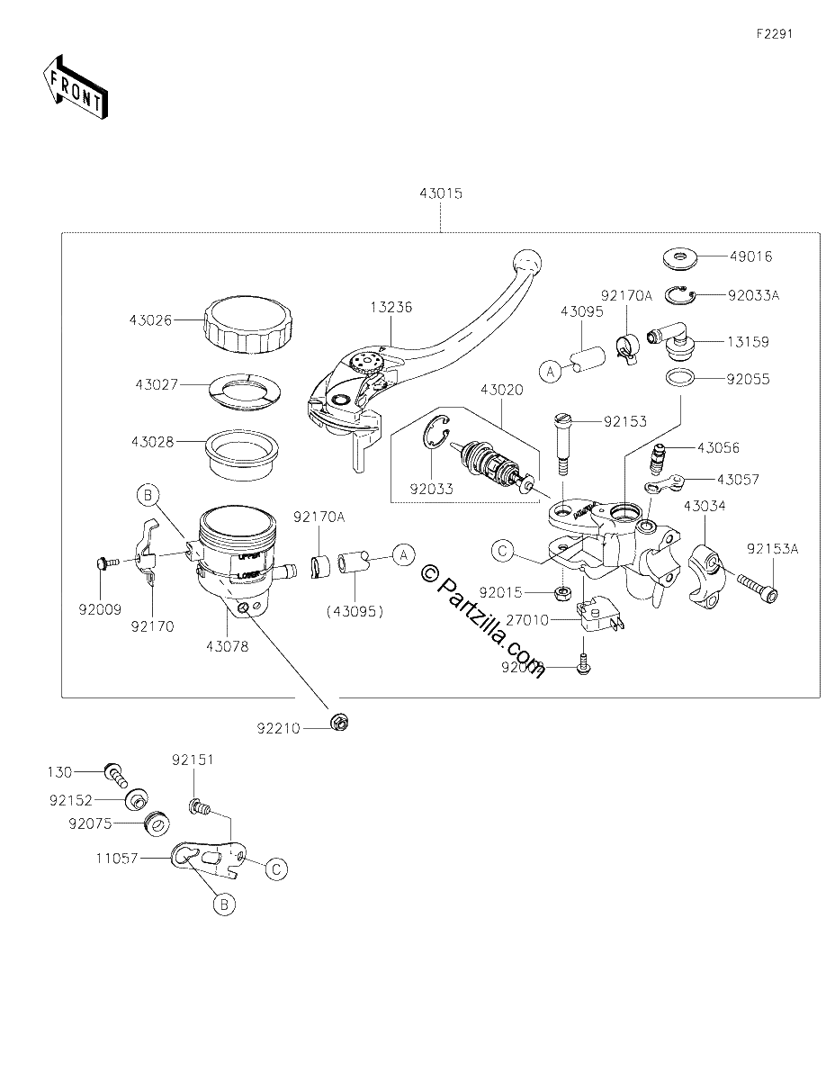 Diagrama de FRONT MASTER CYLINDER